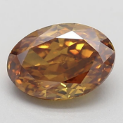 Oval Cut ( Natural ) Diamond 1.01 Carat Fancy Orange VVS2 Clarity - EDR Report