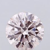 Round Brilliant Cut Diamond 5.02 Carat Fancy Pink VS2 Clarity IGI Cert EX EX