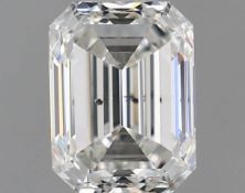 Emerald Cut Diamond 1.00 Carat F Colour SI1 Clarity ( Natural ) ( IGI Certificate )