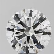 Round Cut Diamond 6.01 Carat F Colour VS1 Clarity IGI Cert EX EX
