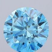 Round Brilliant Cut Diamond 2.00 Carat Fancy Vivid Blue Colour VS1 Clarity IG Cert EX EX