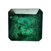 Emerald Green Octagonal 14.62 Carat EyeClean ( Zambia Origin ) ( Natural )