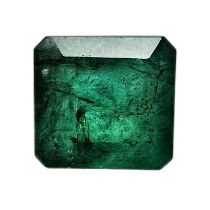 Emerald Green Octagonal 14.62 Carat EyeClean ( Zambia Origin ) ( Natural )