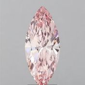 Marquise Cut Diamond 2.00 Carat Fancy Intense Pink VS1 Clarity EX EX IGI Certificate