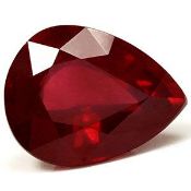 Ruby Red Pear Shape 9.71 Carat Slightly included ( Africa Origin ) ( Natural )