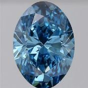 Oval Cut Diamond 5.00 Carat Fancy Vivid Blue VS1 Clarity IGI Cert EX EX