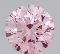 Round Brilliant Cut 2.00 Fancy Pink Natural Diamond VS2 Clarity - GIA Certificate