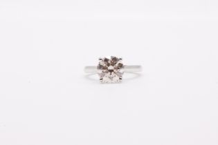 Round Brilliant Cut 3.02 Carat Fancy Pink VS Clarity Diamond Ring In platinum IGI Certificate - EDR