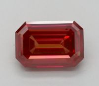 Emerald Cut 2.52 Carat Fancy Deep Pink Natural Diamond - SI1 Clarity - GIA Certificate
