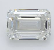 Emerald Cut Diamond 14.00 Carat F Colour VS1 Clarity EX EX - IGI Certificate