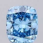 Cushion Brilliant Cut Diamond 2.00 Carat Fancy Vivid Blue VS1 Clarity EX EX IGI Certificate