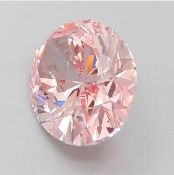 Oval Cut Diamond 4.01 Carat Fancy Vivid Pink Colour VS1 Clarity IGI Cert EX EX