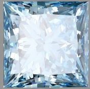 Princess Cut Diamond 3.01 Carat Fancy Vivid Blue VS1 Clarity IGI Cert EX EX