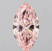 Marquise Cut Diamond 5.02 Carat Fancy Intense Pink VS1 Clarity IGI Cert EX EX