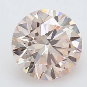 Round Brilliant Cut Diamond 1.00 Carat Fancy Pink Colour VS2 Clarity IGI Cert EX EX