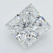 Princess Cut Diamond 6.02 Carat D Colour VS1 Clarity IGI Cert EX EX