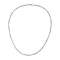 Round Brilliant Diamond Necklace 15.00 Carat White Gold - Colour E Clarity VS1 - IGI Cert