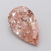 Pear Cut Diamond 2.00 Carat Fancy Vivid Pink VS1 Clarity EX EX IGI Certificate