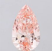 Pear Cut Diamond 4.25 Carat Fancy Intense Pink Colour VS1 Clarity IGI Cert EX EX
