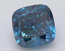 Cushion Brilliant Cut 2.18 Carat Natural Fancy Deep Blue VS2 Clarity - GIA Certificate