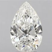 Pear Cut Diamond 5.00 Carat F Colour VS1 Clarity IGI Cert EX EX