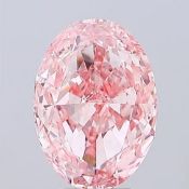 Oval Cut Diamond 5.00 Carat Fancy Vivid Pink VS1 Clarity IGI Cert EX EX