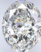 Oval Cut Natural Diamond 5.00 Carat F Colour VVS1 Clarity EX EX Faint - GIA Certificate