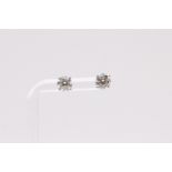 Round Brilliant Cut 3.00 Carat Earrings D Colour VS Clarity 18k White Gold - IGI Certificate