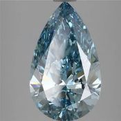 Pear Cut Diamond 4.07 Carat Fancy Vivid Blue Colour VS1 Clarity IGI Cert EX EX