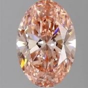 Oval Cut Diamond 2.00 Carat Fancy Intense Pink VS1 Clarity EX, EX - IGI Certificate