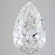 Pear Cut Diamond 6.01 Carat F Colour VS2 Clarity IGI Cert EX EX