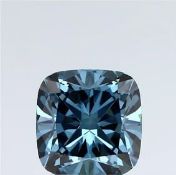 Cushion Brilliant Cut Diamond 4.03 Carat Fancy Vivid Blue Colour VS1 Clarity IGI Cert EX EX