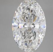 Oval Cut Diamond 10.00 Carat, F Colour, VS2 Clarity EX EX IGI Certificate