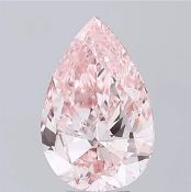 Pear Cut Diamond 5.02 Carat Fancy Intense Pink VS1 Clarity IGI Cert EX EX
