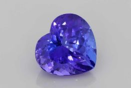 Tanzanite Blue Heart Shape 5.92 Carat Slightly included ( Tanzania Origin ) ( Natural )