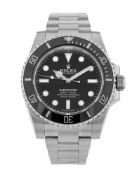 Rolex Submariner Non Date Oyster Perpetual '2022 Year' Black Ceramic Dial Oystersteel (Verified)