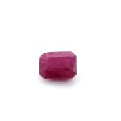 Ruby Red Emerald Shape 2.76 Carat Slightly included ( Origin Africa ) ( Natural )