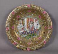 A large Chinese Canton famille rose charger dish, Republic