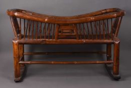 A Chinese bamboo cradle, 19th century