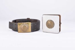 German Third Reich SA EM belt with buckle and Imperial German cigarette case