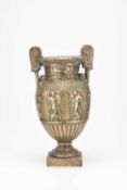 After Auguste Delafontaine: A cast bronze alloy neoclassical vase