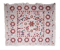 A late Victorian cotton patchwork quilt