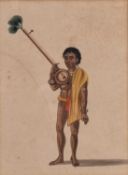 Company School (early 19th Century) Portrait of a Man Holding an Ektara