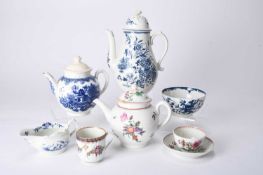 A group of Worcester porcelain, 18th century
