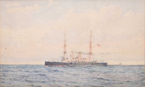 British School (19th Century) HMS Dido 1899 at sea