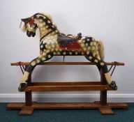 A British painted wood rocking horse