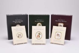 Three limited edition Beatrix Potter books in presentation cases