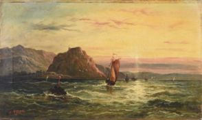 MM Jacobi (19th Century) Dumbarton Rock, Scotland