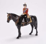 Beswick Trooping the Colour model of HM Queen Elizabeth II on Burmese
