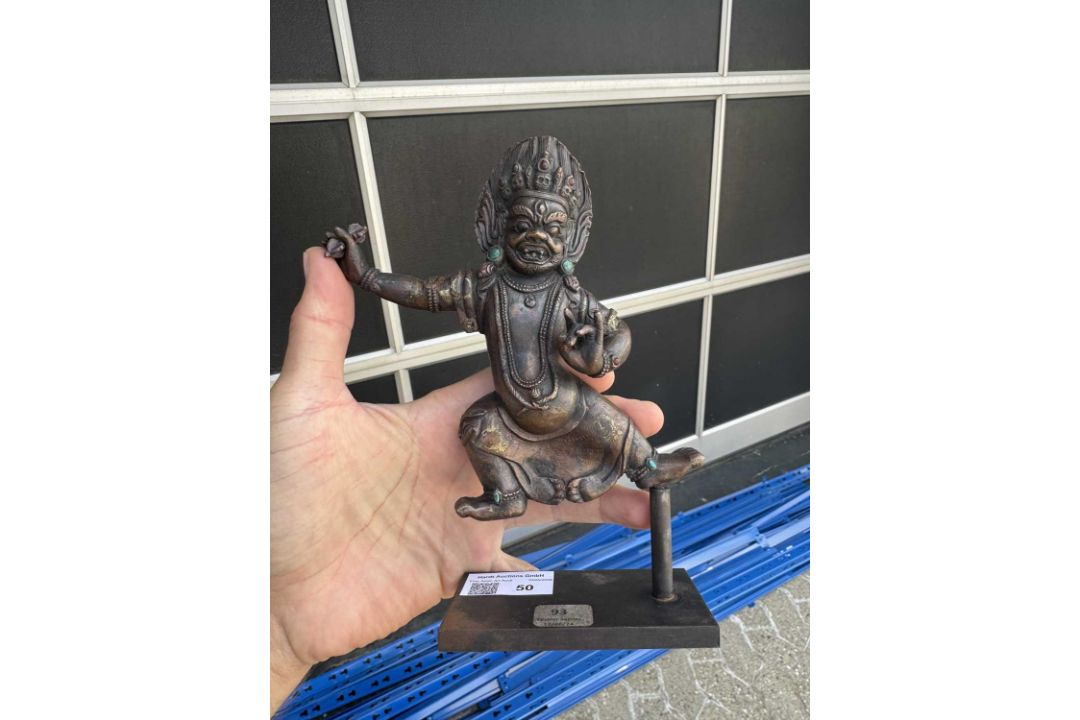 RARE VAJRAPANI BRONZE TIBET 19TH CENTURY - Bild 7 aus 13